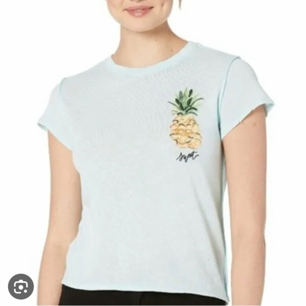 we the free light blue fruit medley pineapple tee